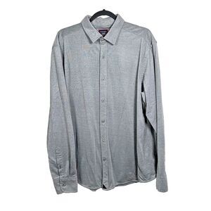 UNTUCKiT XXLarge Gray Long Sleeve Button Up Cooling‎ Shirt